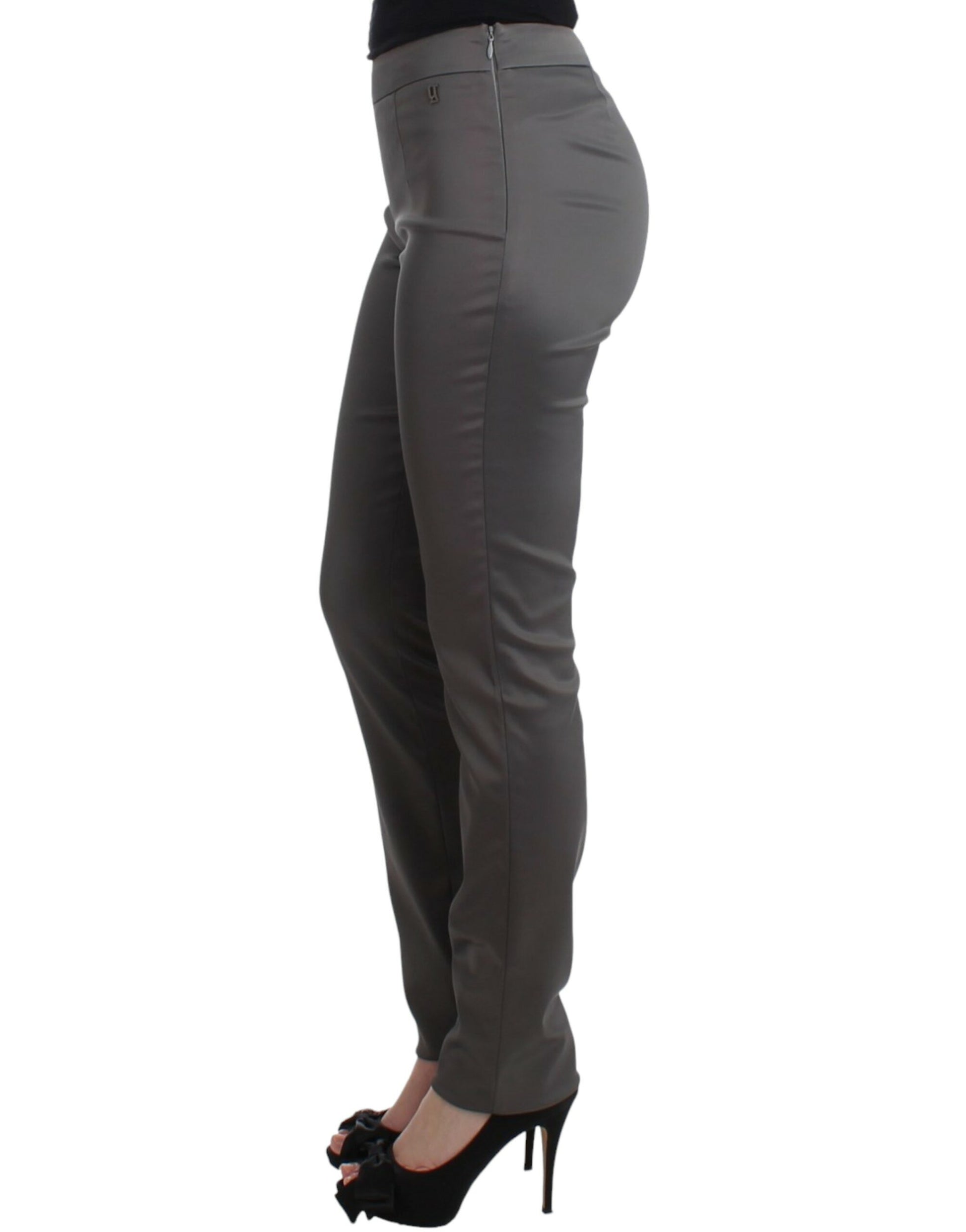 Gray slim fit pants-John Galliano-LabelTerrace.com