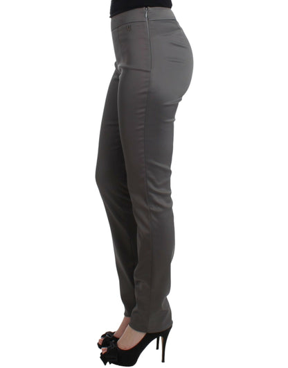 Gray slim fit pants-John Galliano-LabelTerrace.com