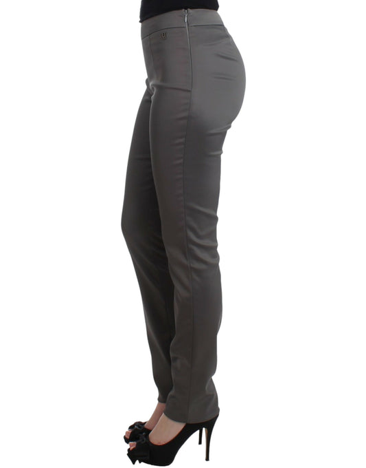 Gray slim fit pants-John Galliano-LabelTerrace.com