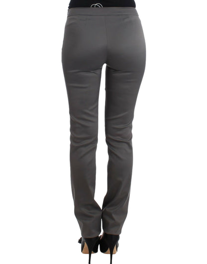 Gray slim fit pants-John Galliano-LabelTerrace.com