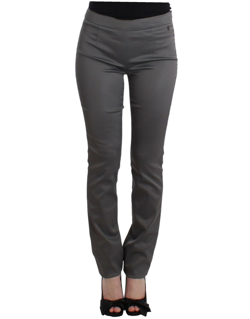 Gray slim fit pants-John Galliano-LabelTerrace.com