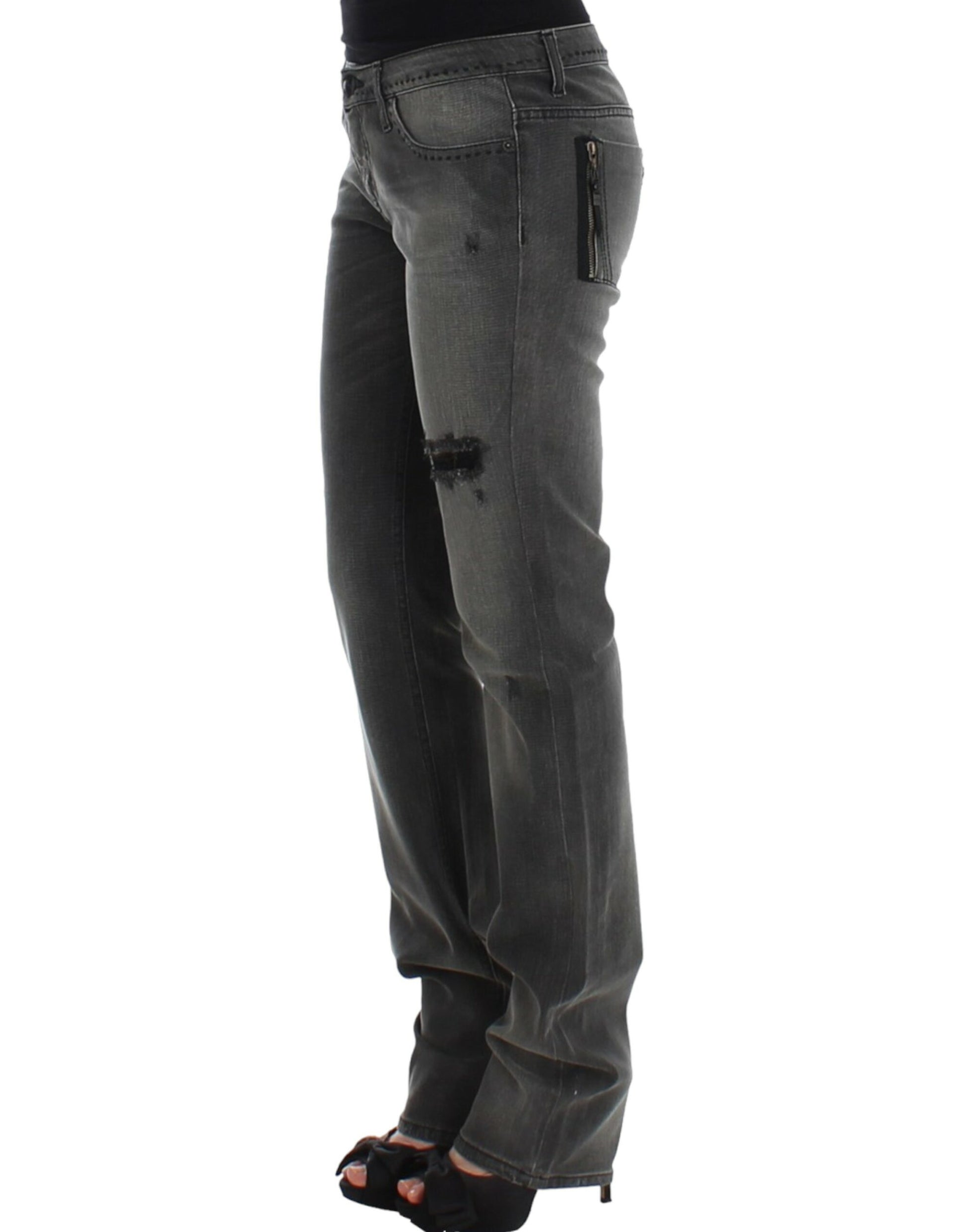 Gray straight leg jeans-Costume National-LabelTerrace.com