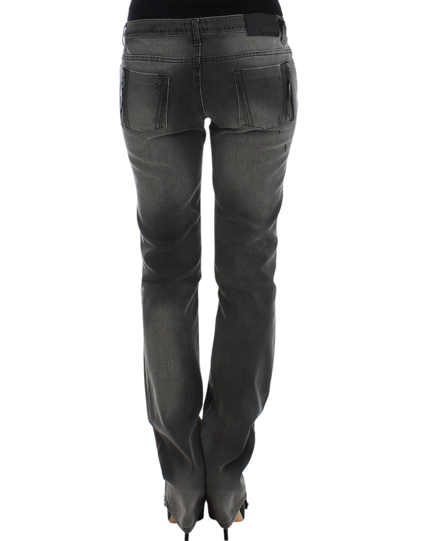 Gray straight leg jeans-Costume National-LabelTerrace.com