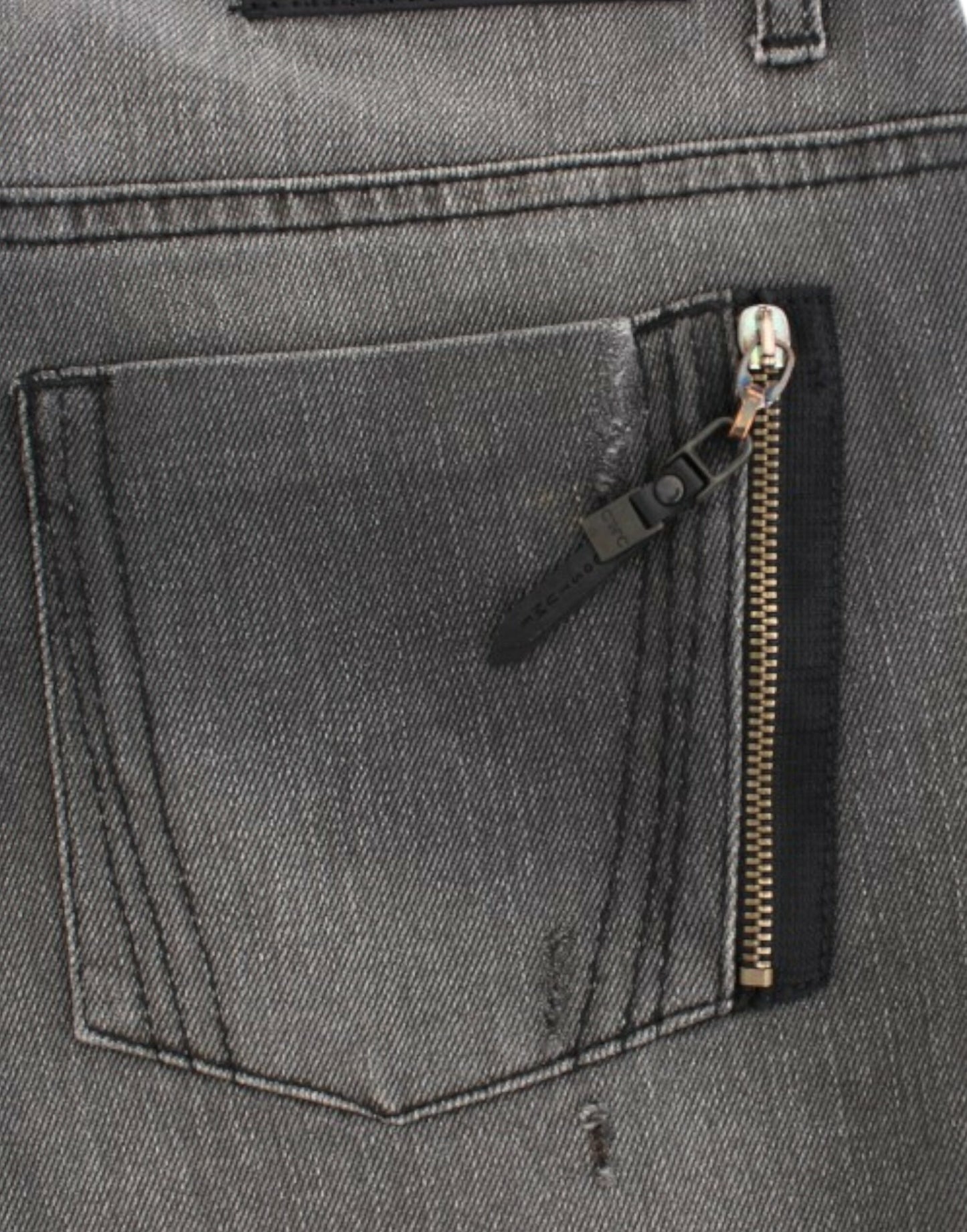 Gray straight leg jeans-Costume National-LabelTerrace.com