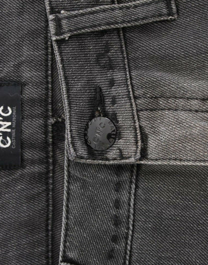 Gray straight leg jeans-Costume National-LabelTerrace.com