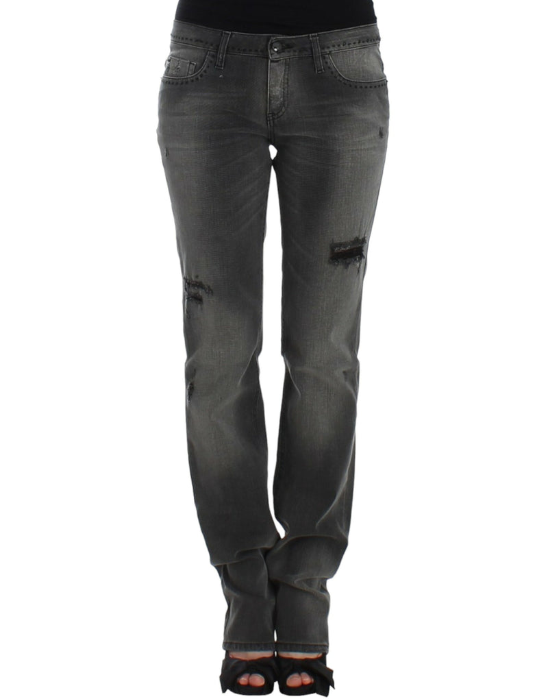 Gray straight leg jeans-Costume National-LabelTerrace.com