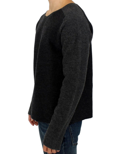 Gray wool crewneck sweater-Costume National-LabelTerrace.com