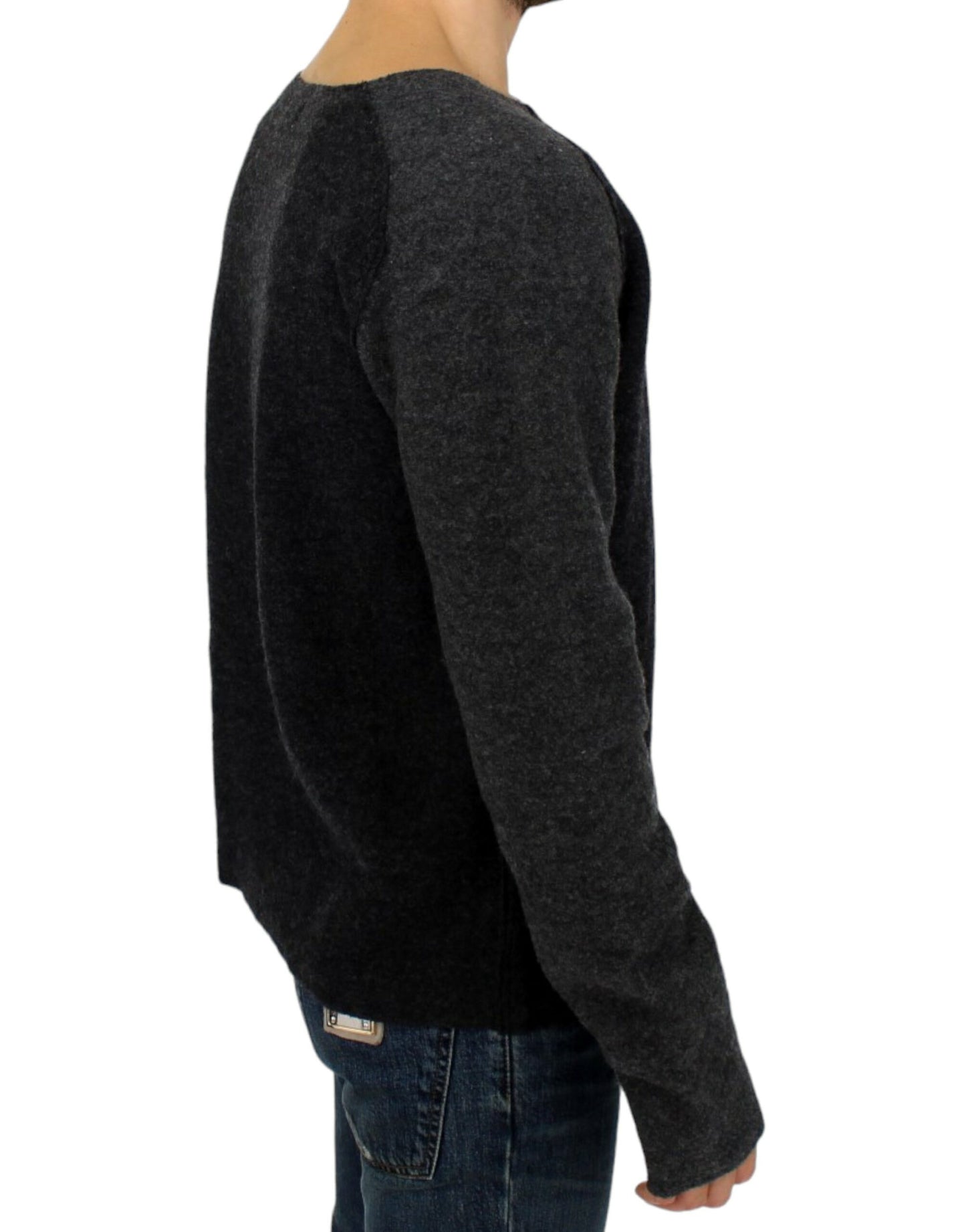 Gray wool crewneck sweater-Costume National-LabelTerrace.com