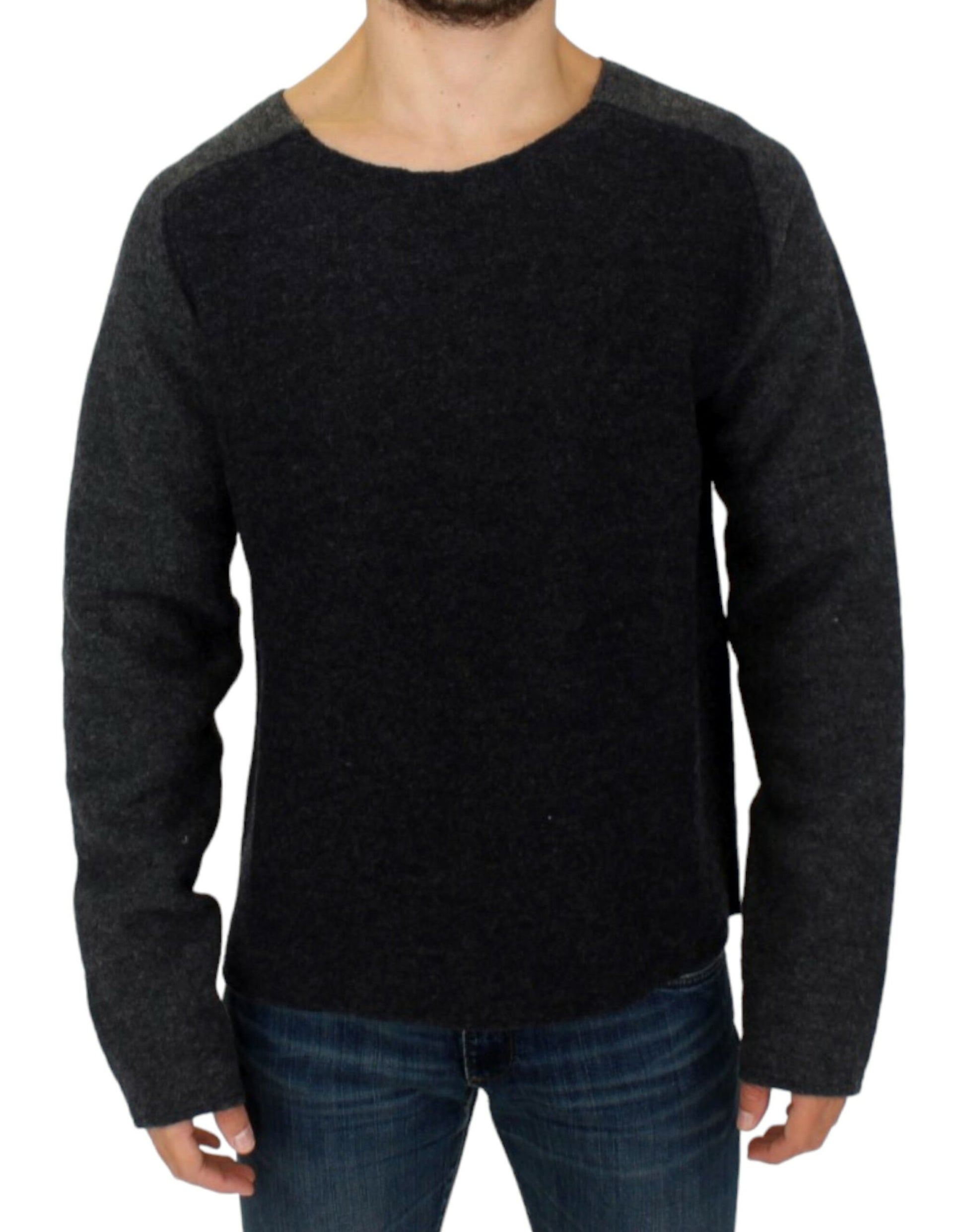 Gray wool crewneck sweater-Costume National-LabelTerrace.com