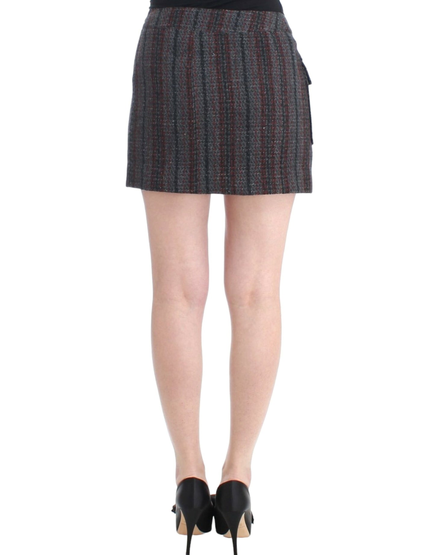 Gray wool mini skirt-Costume National-LabelTerrace.com