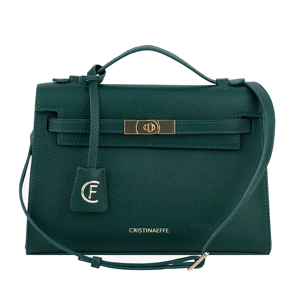 Green Artificial Leather Women Crossbody Bag-CRISTINAEFFE-LabelTerrace.com