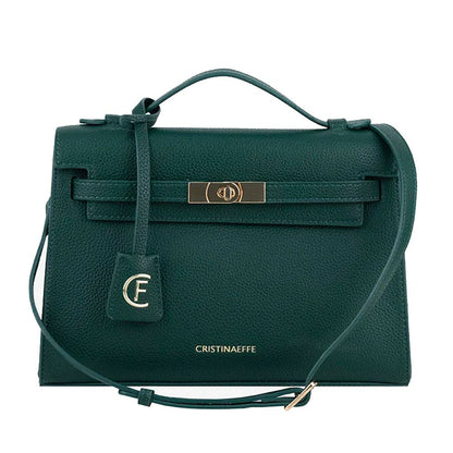 Green Artificial Leather Women Crossbody Bag-CRISTINAEFFE-LabelTerrace.com