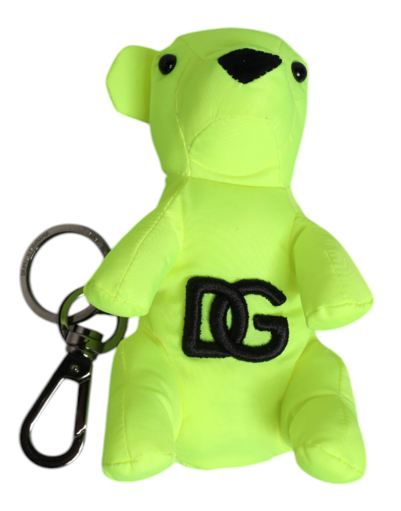Green Bear Embroidered Logo Keychain Clasp Keyring-Dolce & Gabbana-LabelTerrace.com