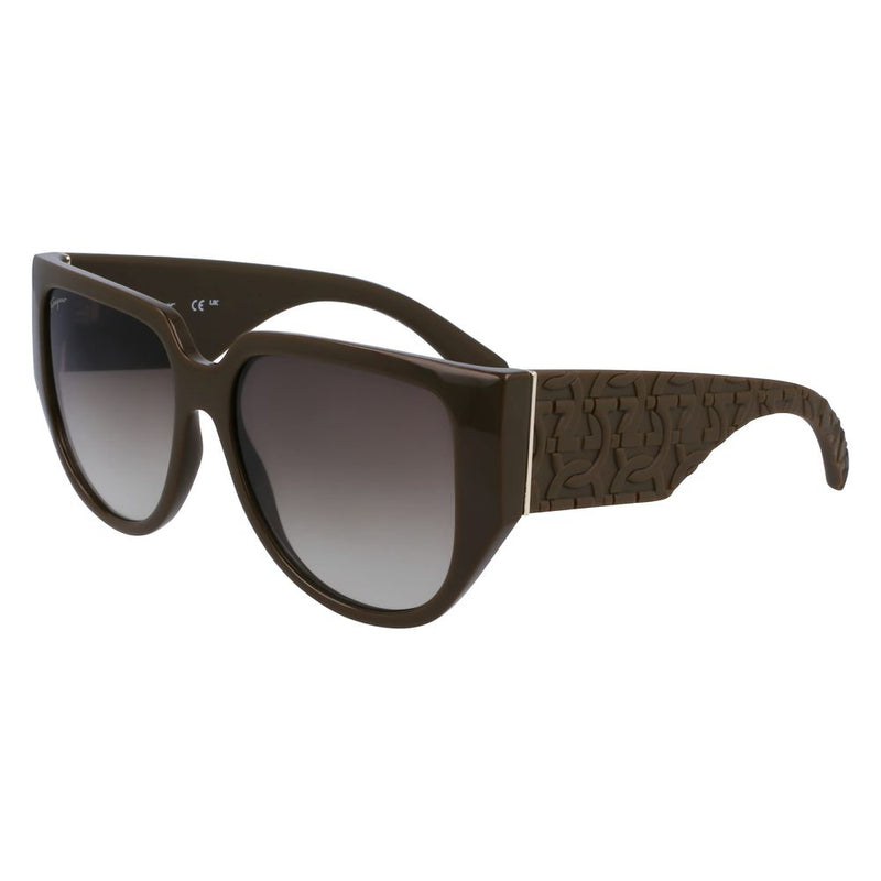 Green Bio Injected Sunglasses-Ferragamo-LabelTerrace.com