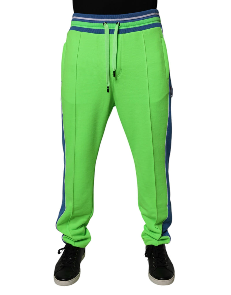 Green Blue Jogger Sweatpants Pants-Dolce & Gabbana-LabelTerrace.com