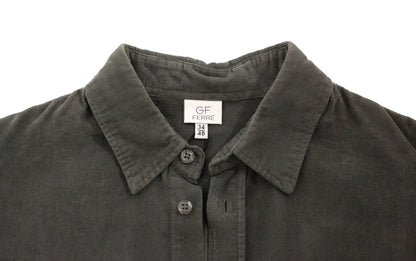 Green Button Front Cotton Casual Shirt-GF Ferre-LabelTerrace.com