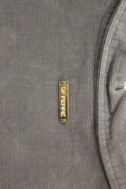 Green Button Front Cotton Casual Shirt-GF Ferre-LabelTerrace.com