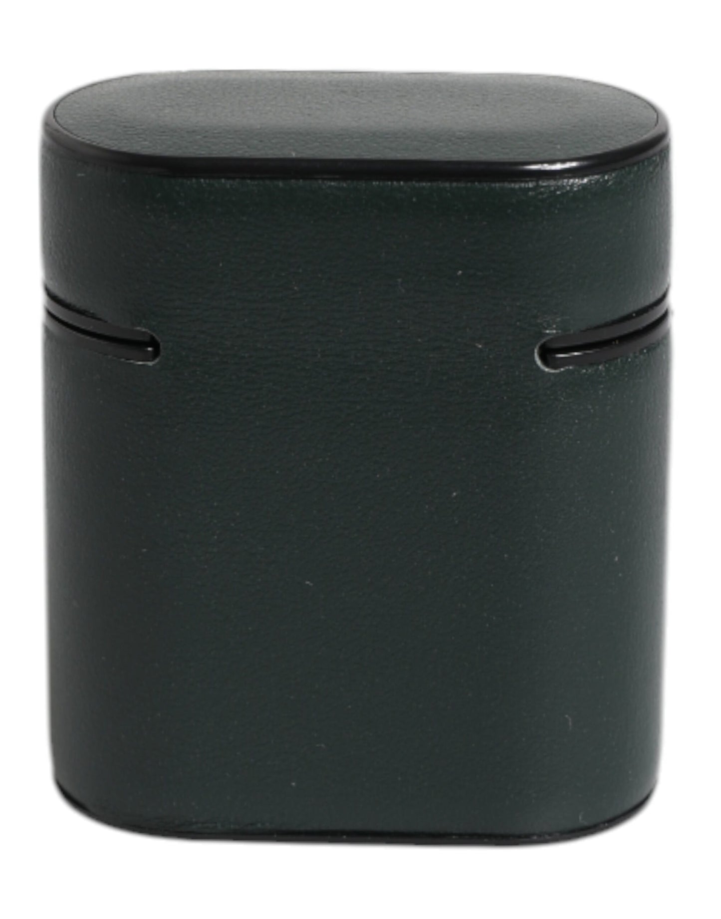 Green Calfskin Leather Logo Print Flip Holder Airpods Case-Dolce & Gabbana-LabelTerrace.com