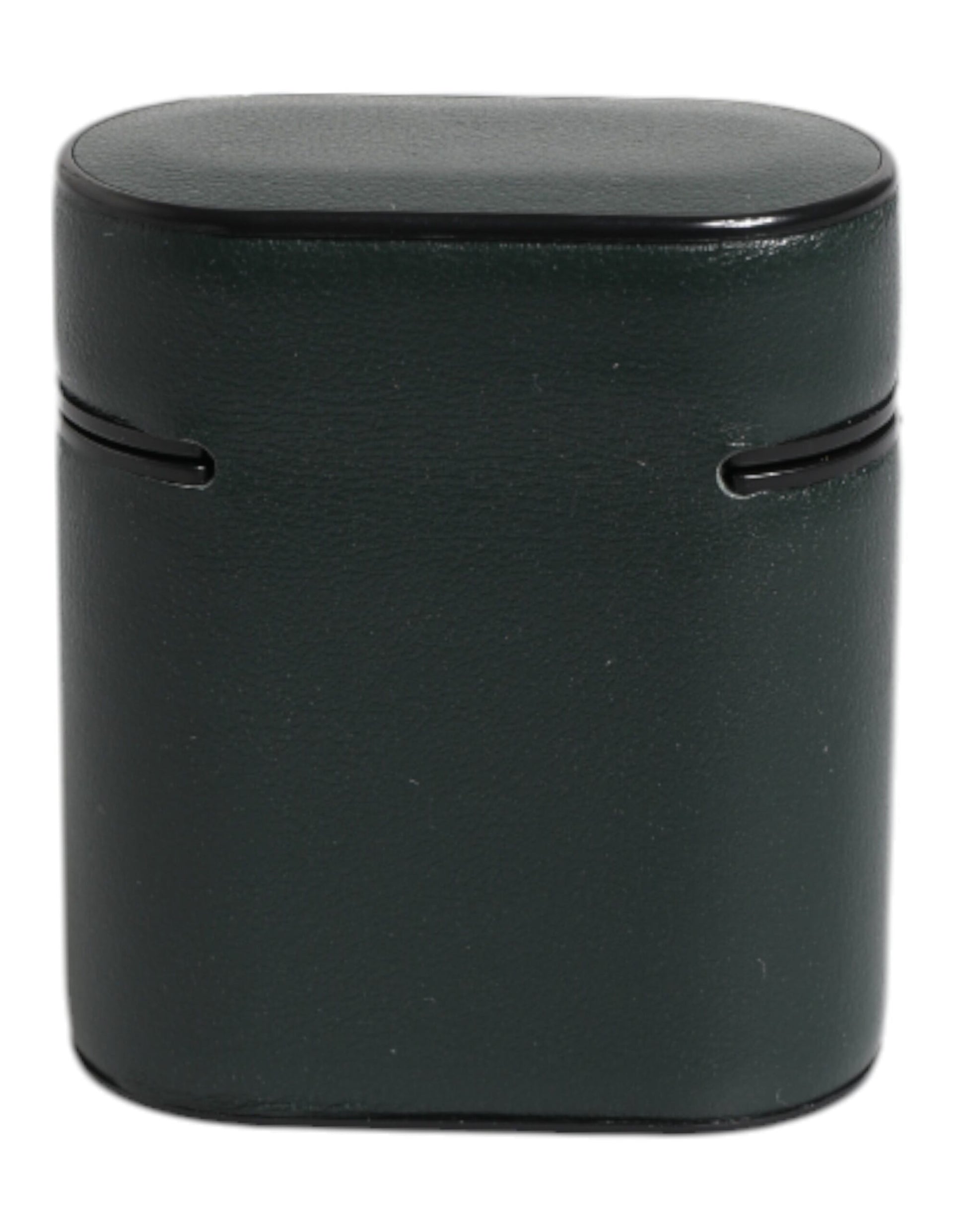 Green Calfskin Leather Logo Print Flip Holder Airpods Case-Dolce & Gabbana-LabelTerrace.com