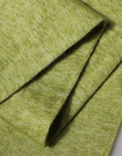 Green Cashmere Knitted Neck Foulard 280cm x11cm Men Scarf