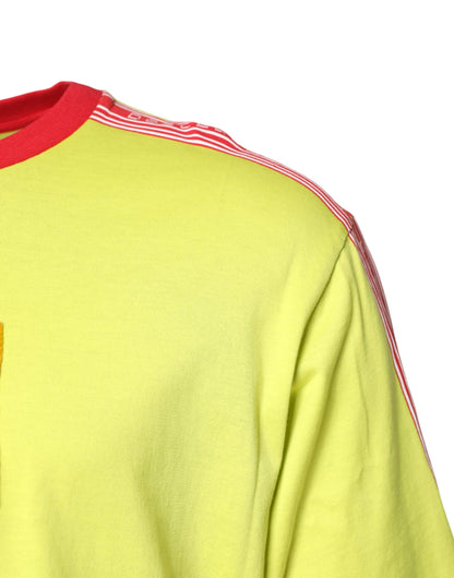 Green Cotton 85 Patch Crew Neck T-shirt-Dolce & Gabbana-LabelTerrace.com