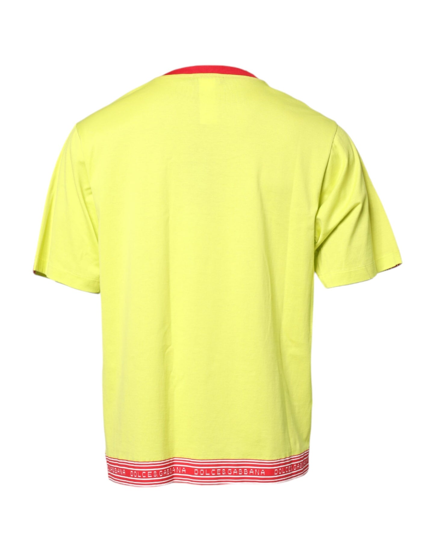 Green Cotton 85 Patch Crew Neck T-shirt-Dolce & Gabbana-LabelTerrace.com