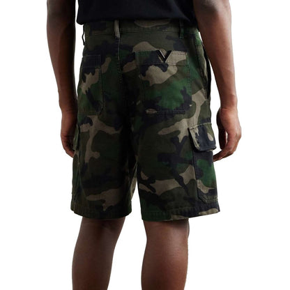 Camouflage Cargo Shorts-Valentino-LabelTerrace.com