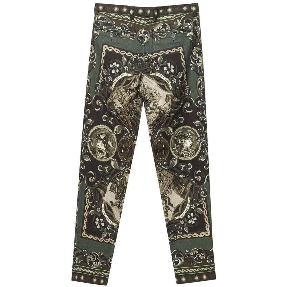 Green Cotton Pant-Dolce & Gabbana-LabelTerrace.com