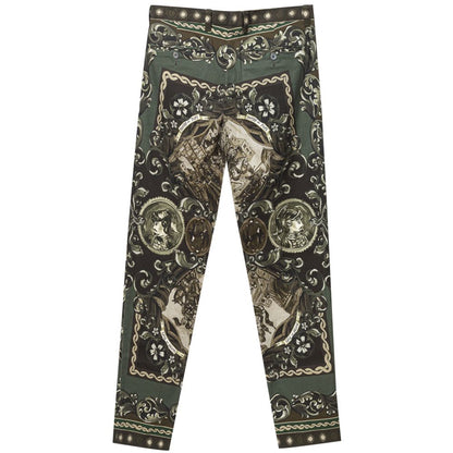 Green Cotton Pant-Dolce & Gabbana-LabelTerrace.com