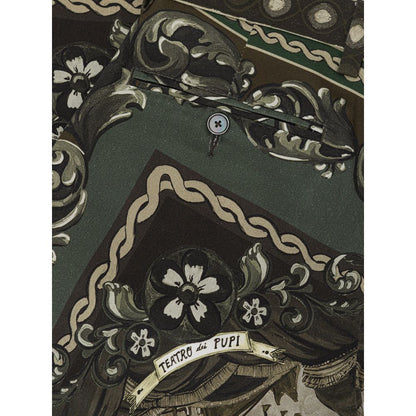 Green Cotton Pant-Dolce & Gabbana-LabelTerrace.com