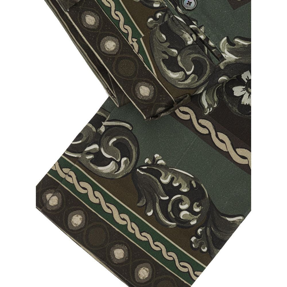 Green Cotton Pant-Dolce & Gabbana-LabelTerrace.com