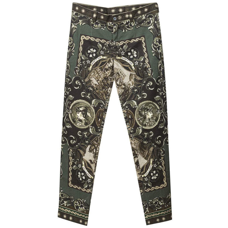 Green Cotton Pant-Dolce & Gabbana-LabelTerrace.com