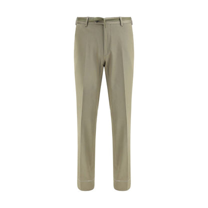 Green Cotton Chino Pants