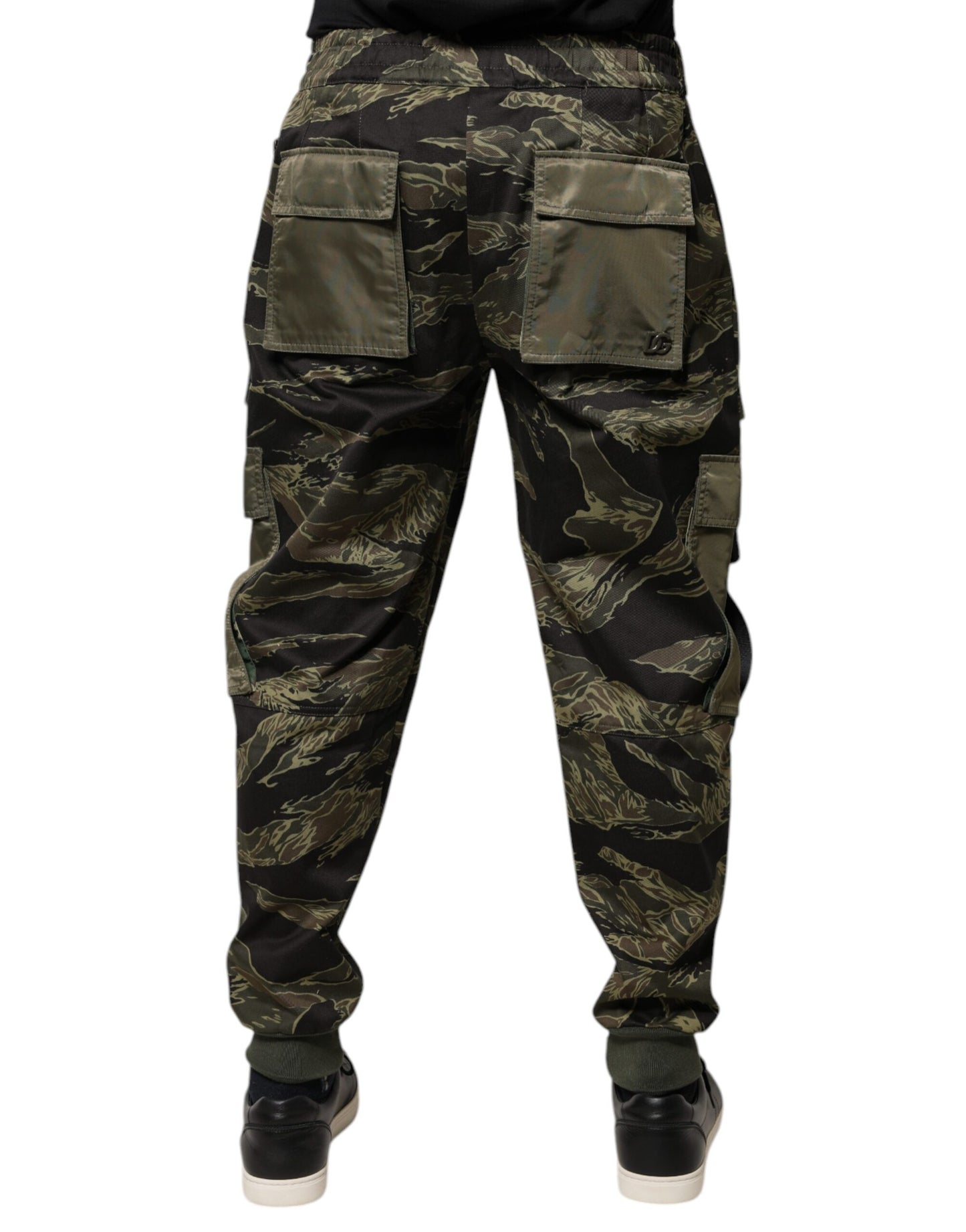 Green Cotton Jogger Cargo Pants-Dolce & Gabbana-LabelTerrace.com