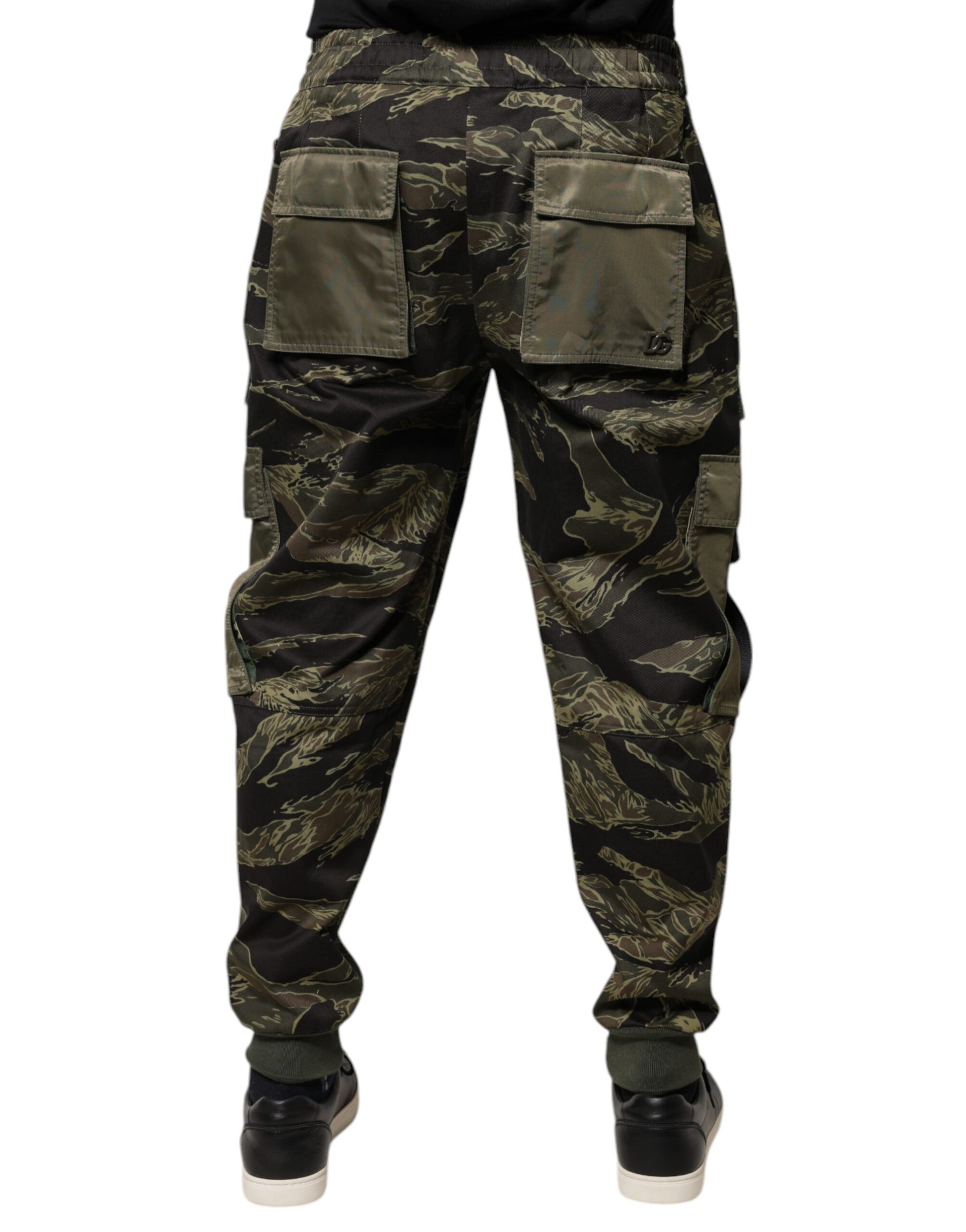 Green Cotton Jogger Cargo Pants-Dolce & Gabbana-LabelTerrace.com