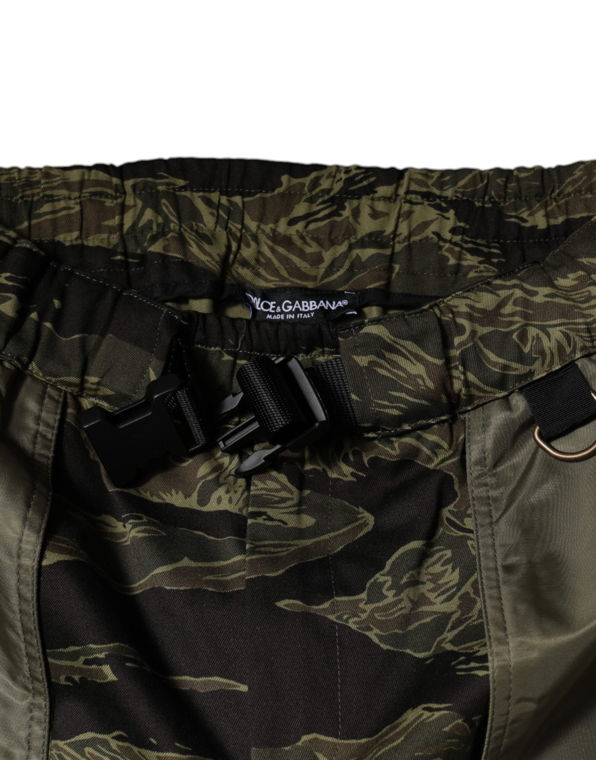 Green Cotton Jogger Cargo Pants-Dolce & Gabbana-LabelTerrace.com