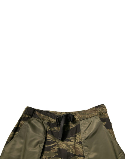 Green Cotton Jogger Cargo Pants-Dolce & Gabbana-LabelTerrace.com