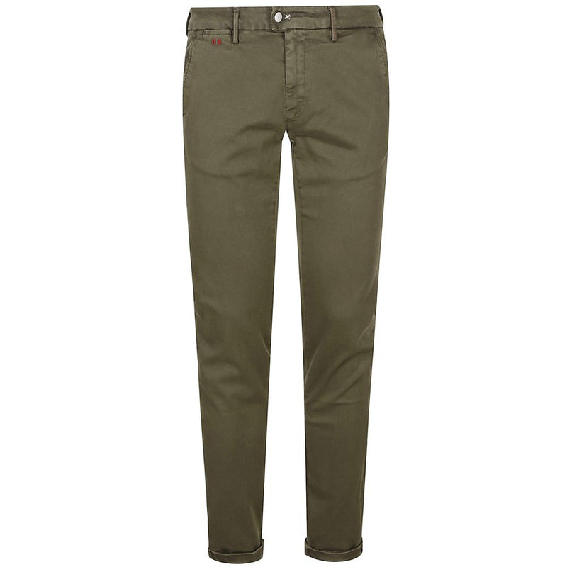 Green Cotton Men Chino Pants-Tramarossa-LabelTerrace.com