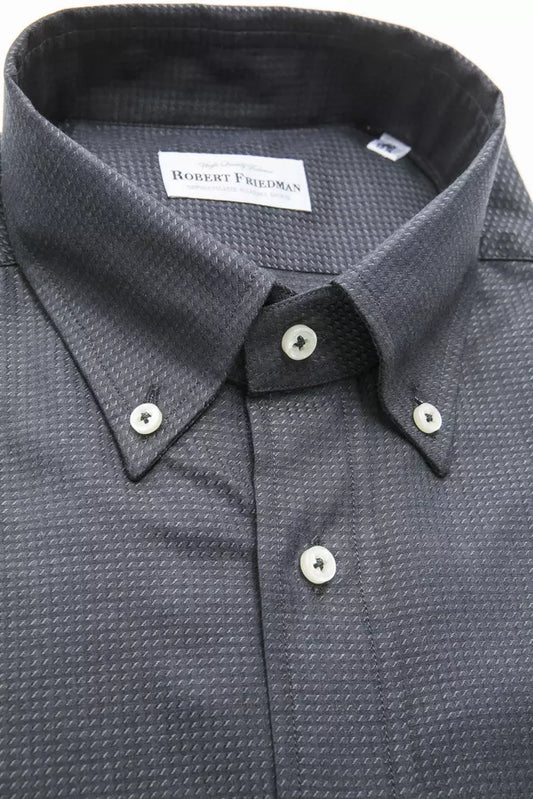 Green Cotton Men Shirt-Robert Friedman-LabelTerrace.com
