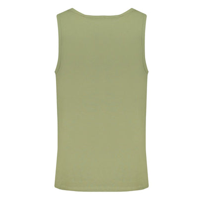 Green Cotton Men Shirt