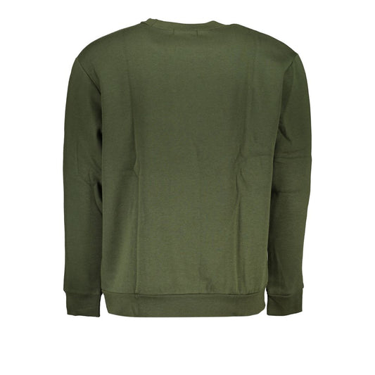 Green Cotton Men Sweater