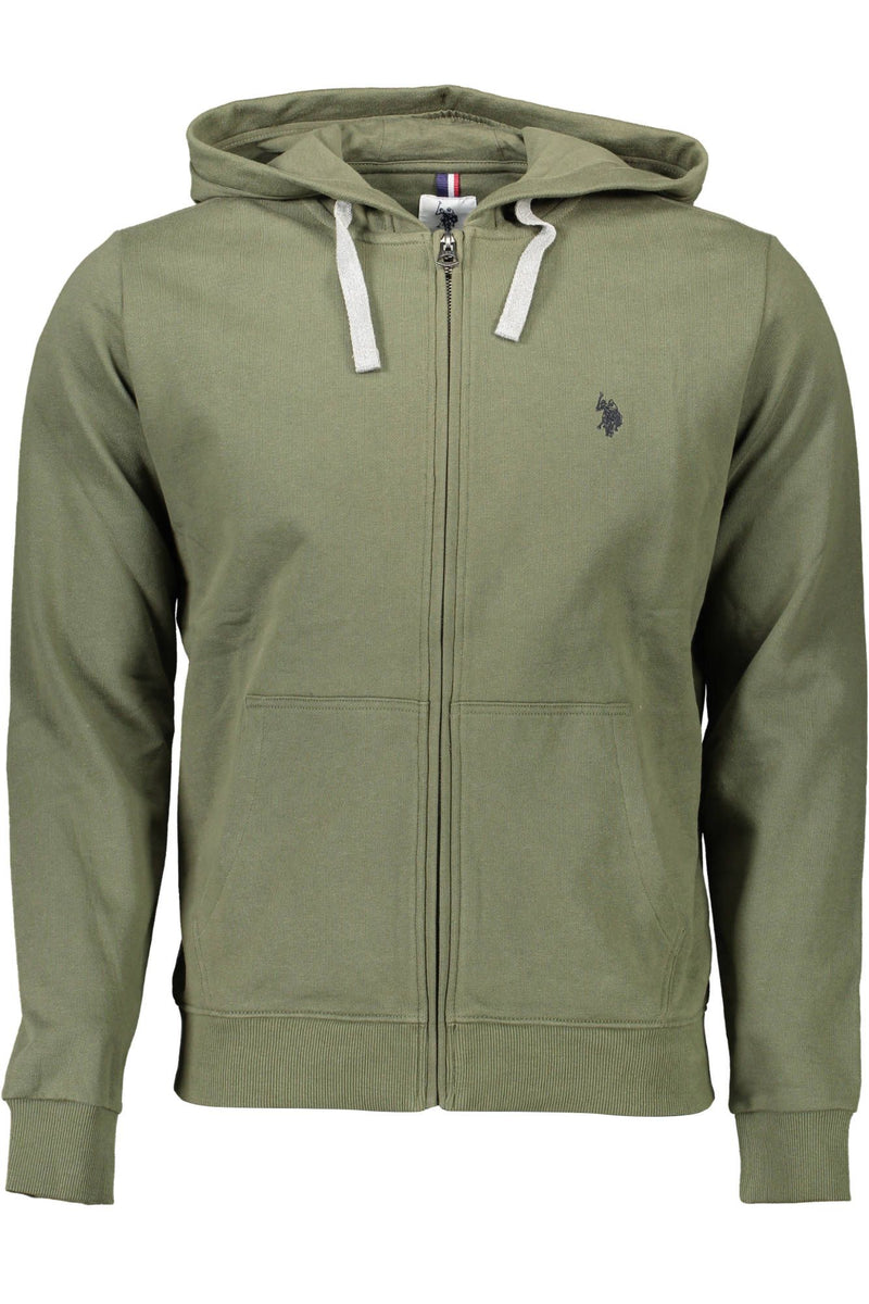 Green Cotton Men Sweater-U.S. POLO ASSN.-LabelTerrace.com