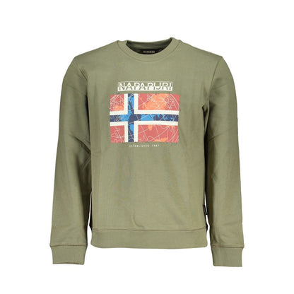 Green Cotton Men Sweater-Napapijri-LabelTerrace.com