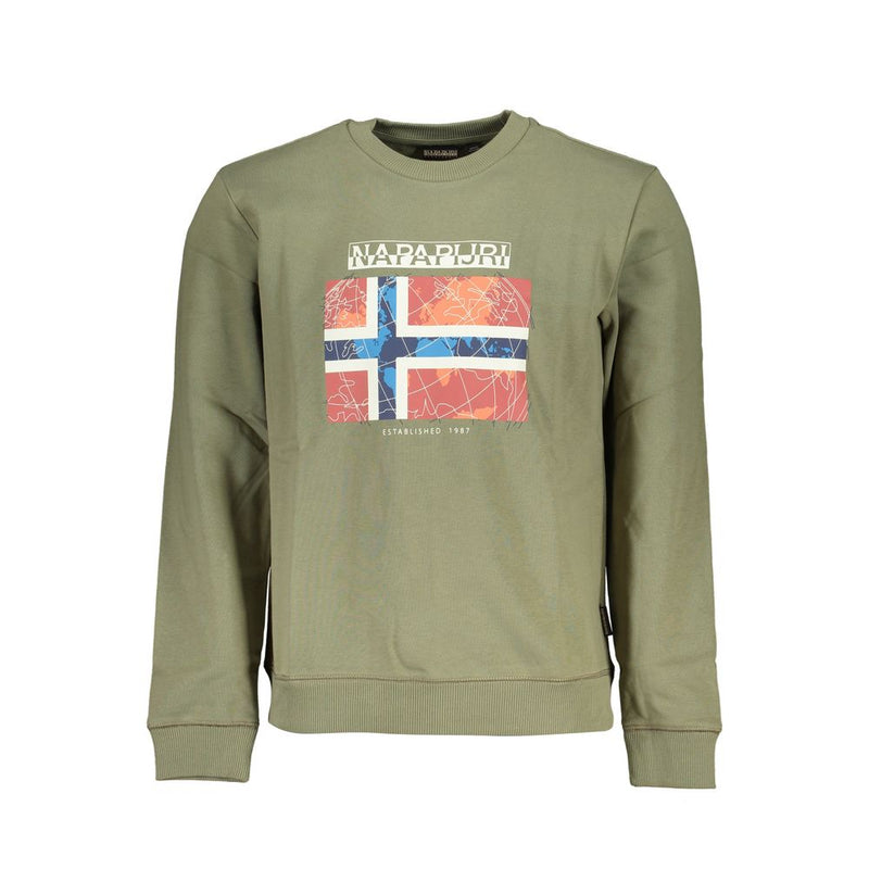 Green Cotton Men Sweater-Napapijri-LabelTerrace.com