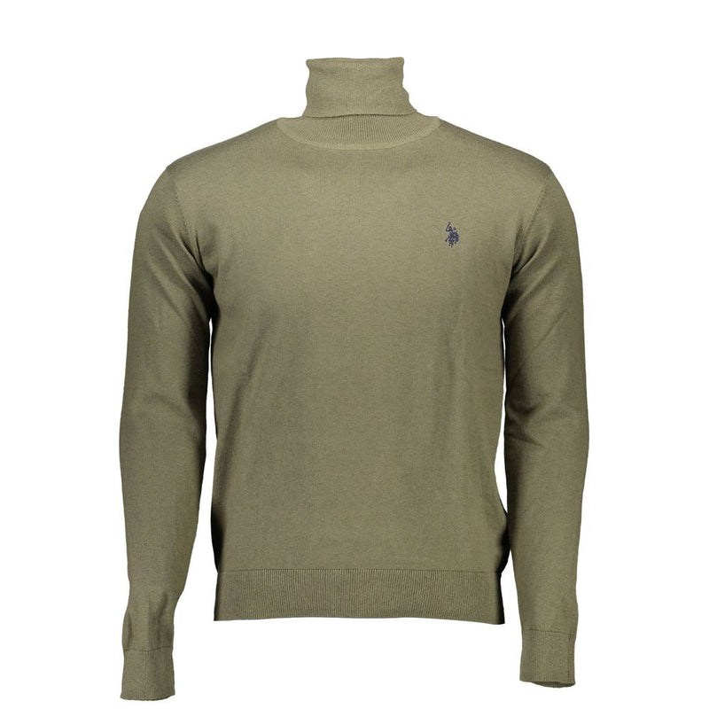Green Cotton Men Sweater-U.S. POLO ASSN.-LabelTerrace.com