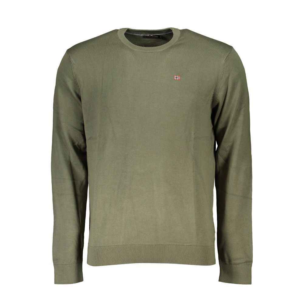 Green Cotton Men Sweater-Napapijri-LabelTerrace.com