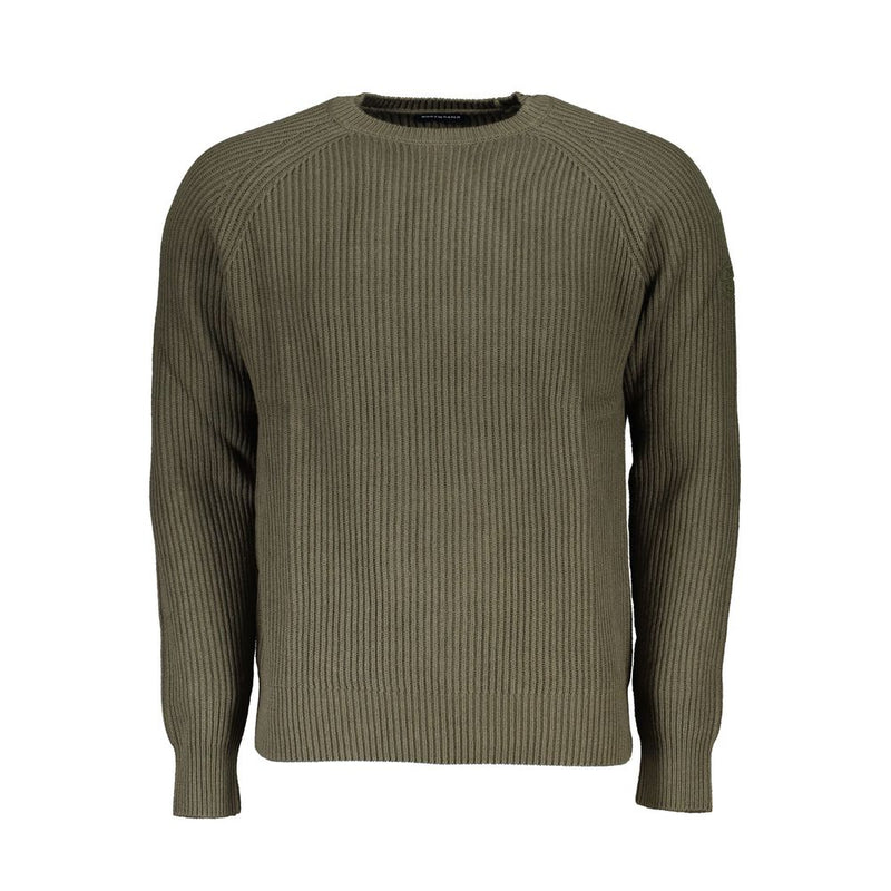 Green Cotton Men Sweater