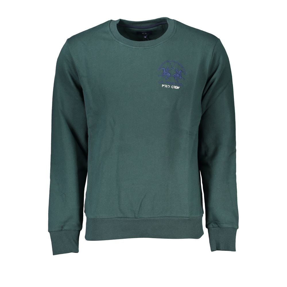 Green Cotton Men Sweater-La Martina-LabelTerrace.com