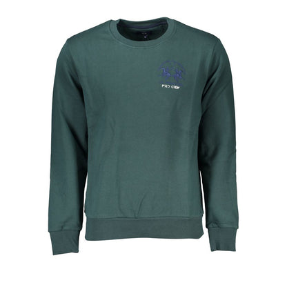 Green Cotton Men Sweater-La Martina-LabelTerrace.com