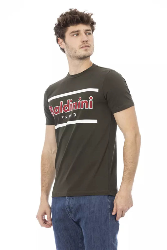 Green Cotton Men T-Shirt-Baldinini Trend-LabelTerrace.com